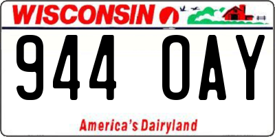 WI license plate 944OAY