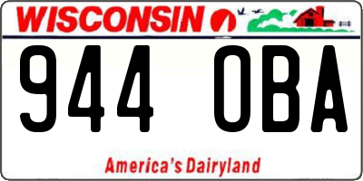 WI license plate 944OBA
