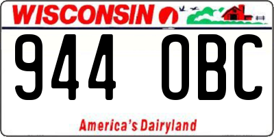 WI license plate 944OBC