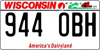 WI license plate 944OBH