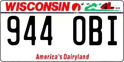WI license plate 944OBI