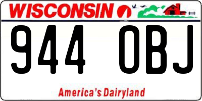 WI license plate 944OBJ