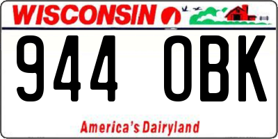 WI license plate 944OBK