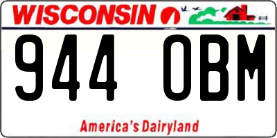 WI license plate 944OBM