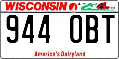 WI license plate 944OBT