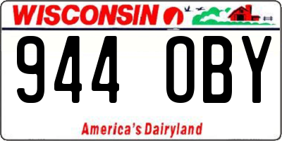 WI license plate 944OBY