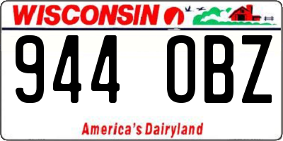WI license plate 944OBZ
