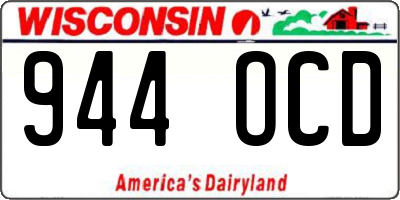 WI license plate 944OCD