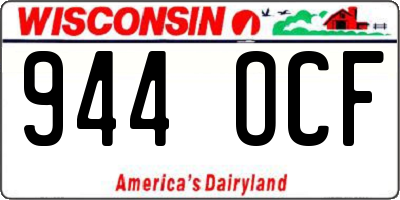 WI license plate 944OCF