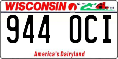 WI license plate 944OCI