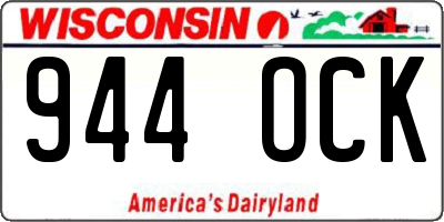 WI license plate 944OCK