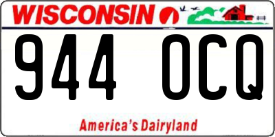 WI license plate 944OCQ