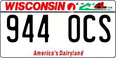 WI license plate 944OCS