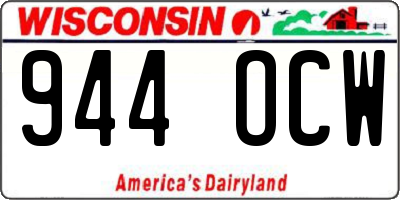 WI license plate 944OCW