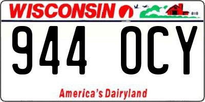 WI license plate 944OCY