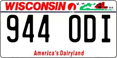 WI license plate 944ODI