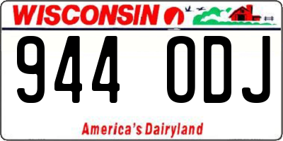 WI license plate 944ODJ