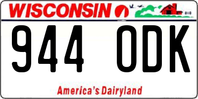 WI license plate 944ODK