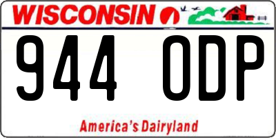 WI license plate 944ODP
