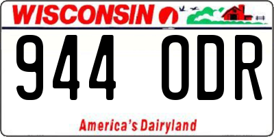 WI license plate 944ODR