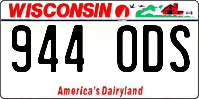 WI license plate 944ODS