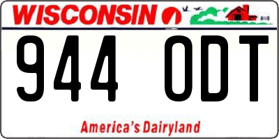 WI license plate 944ODT