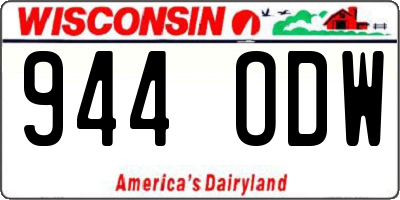 WI license plate 944ODW