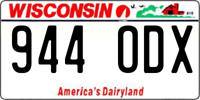 WI license plate 944ODX