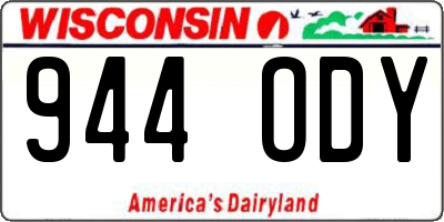 WI license plate 944ODY
