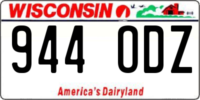 WI license plate 944ODZ