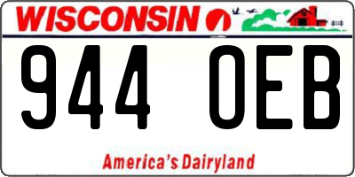 WI license plate 944OEB