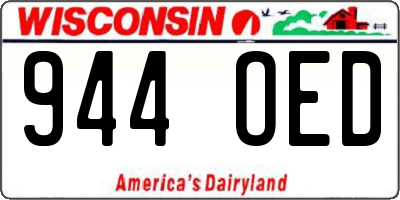 WI license plate 944OED