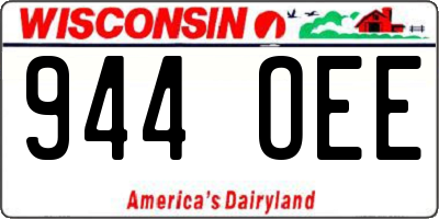 WI license plate 944OEE