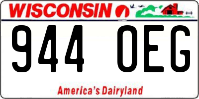 WI license plate 944OEG