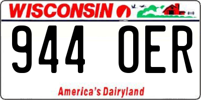 WI license plate 944OER