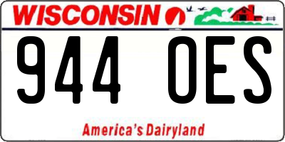 WI license plate 944OES