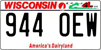 WI license plate 944OEW