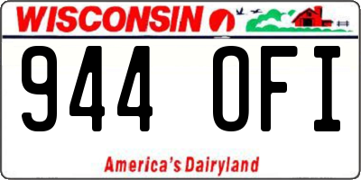 WI license plate 944OFI