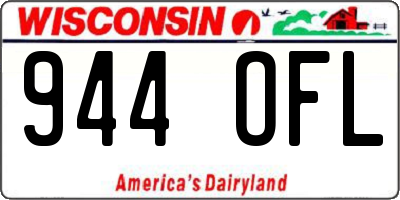 WI license plate 944OFL