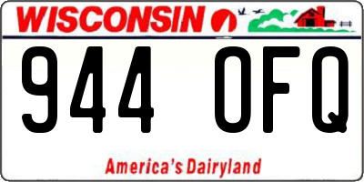 WI license plate 944OFQ