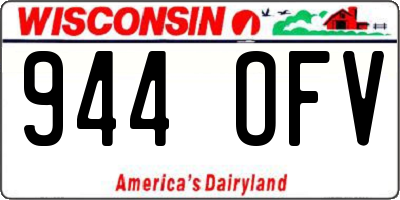 WI license plate 944OFV
