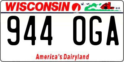 WI license plate 944OGA