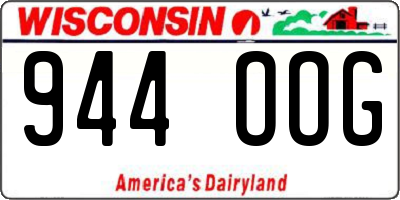 WI license plate 944OOG