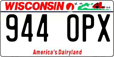 WI license plate 944OPX