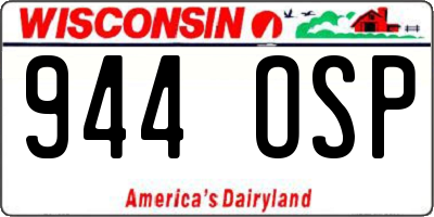 WI license plate 944OSP