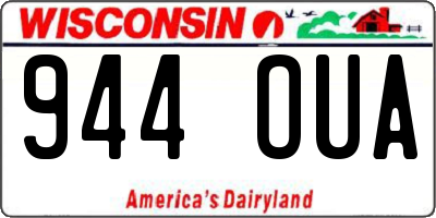 WI license plate 944OUA