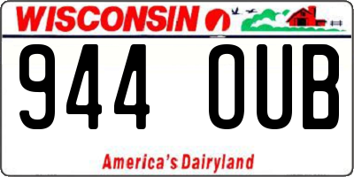 WI license plate 944OUB