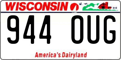 WI license plate 944OUG