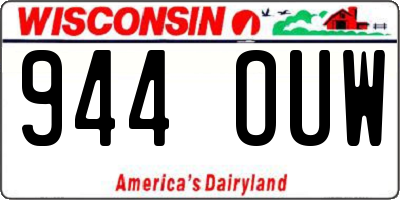 WI license plate 944OUW