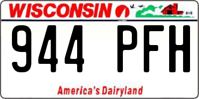 WI license plate 944PFH